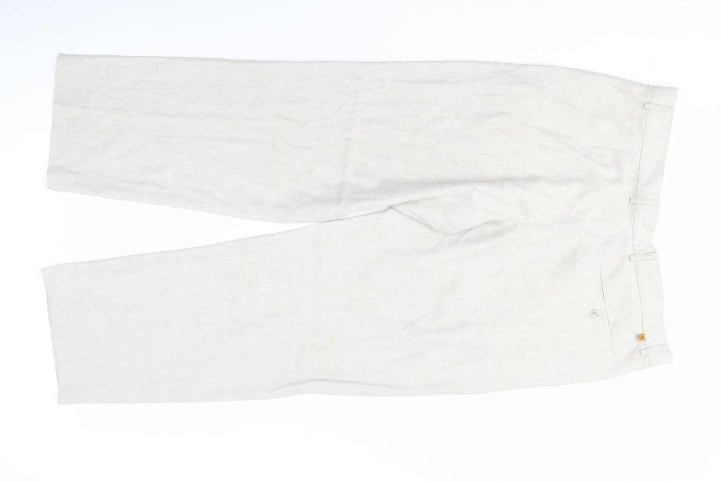 Farah Beige Unisex Trousers Size 10 Polyester Blend