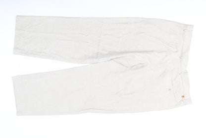 Farah Beige Unisex Trousers Size 10 Polyester Blend