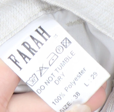 Farah Beige Unisex Trousers Size 10 Polyester Blend