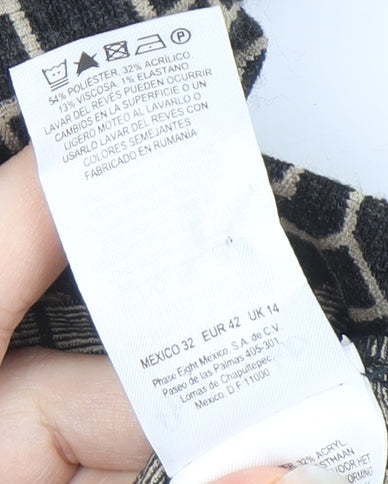 Phase Eight Women’s Black Geometric Skirt Size 14