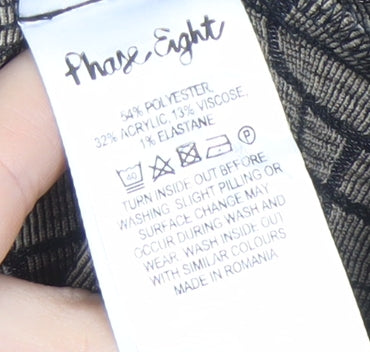 Phase Eight Women’s Black Geometric Skirt Size 14