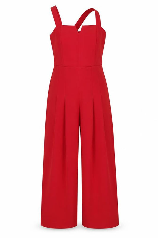 Friends Like These Women's Red Wide-Leg Jumpsuit, Size 8
