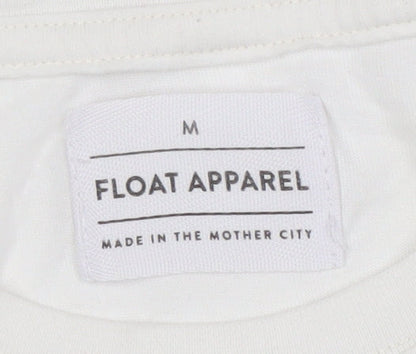 Float Apparel Unisex White M Graphic Print T-Shirt