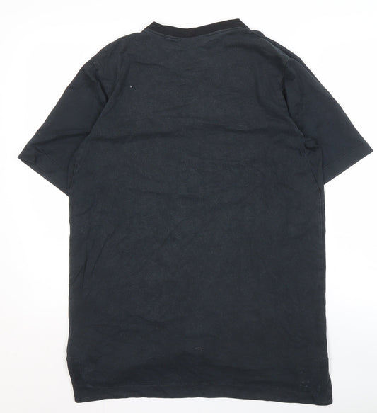 Nike Men's Black Cotton T-Shirt Large, Crew Neck