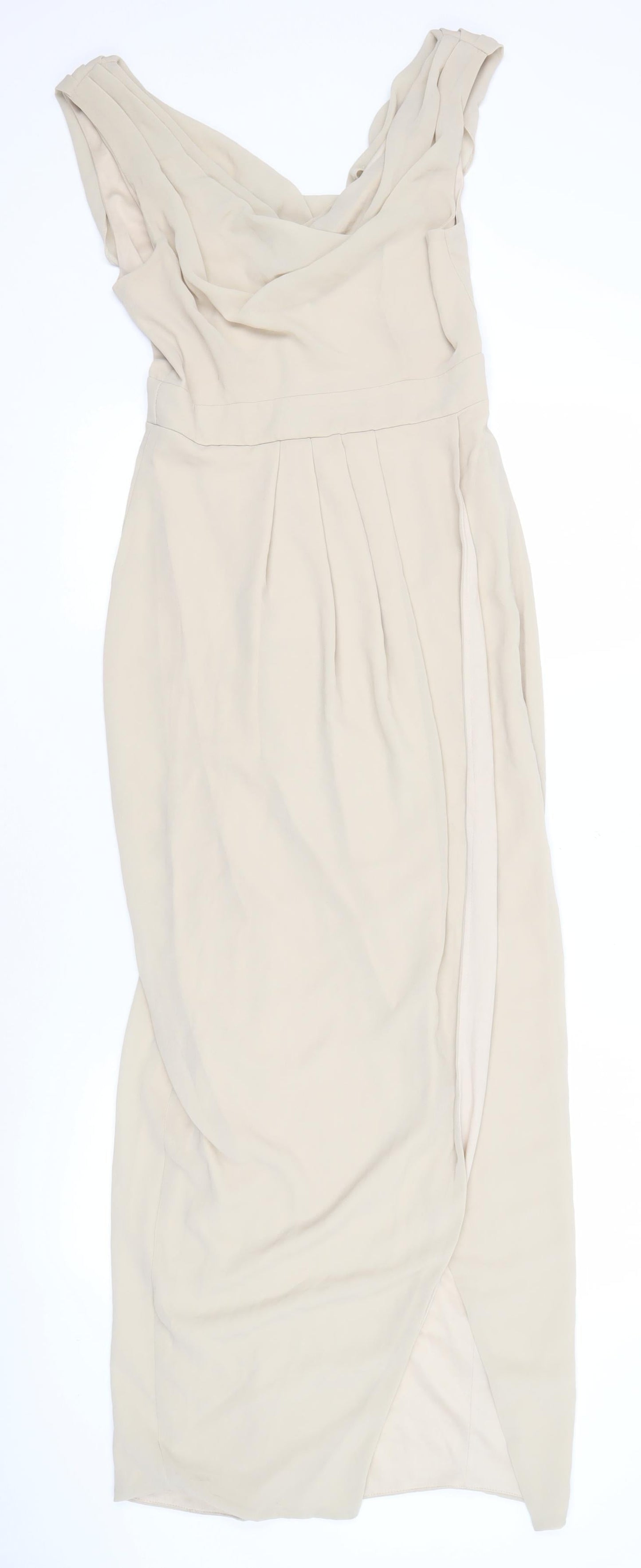 TFNC London Women Beige Maxi Dress Size 8