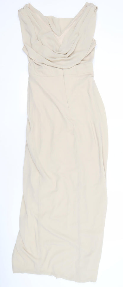 TFNC London Women Beige Maxi Dress Size 8