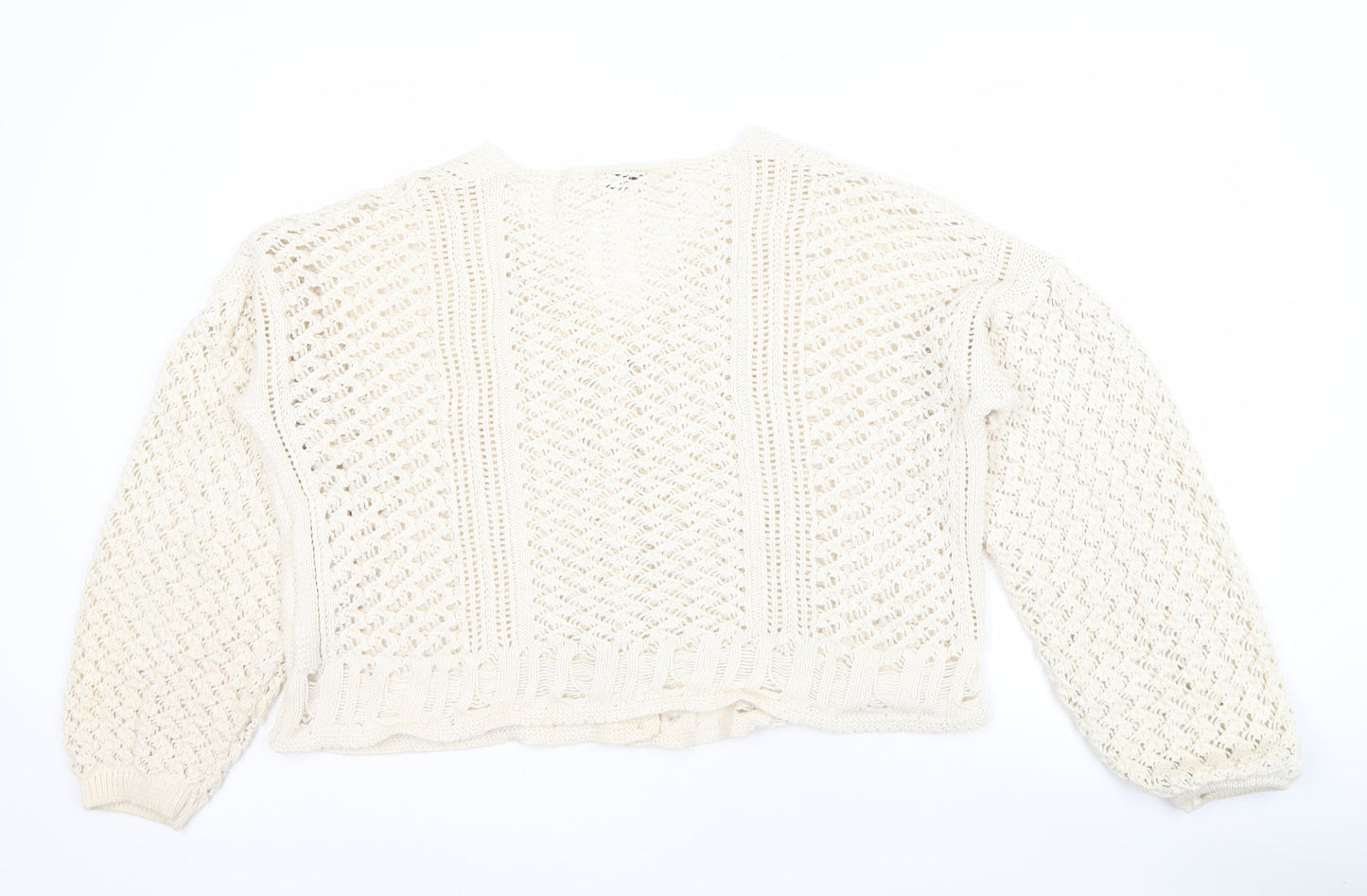 Womens UK Size L In the Style Ivory Cardigan Jumper