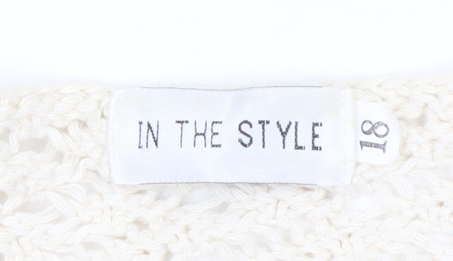 Womens UK Size L In the Style Ivory Cardigan Jumper