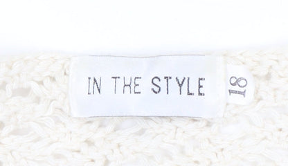 Womens UK Size L In the Style Ivory Cardigan Jumper