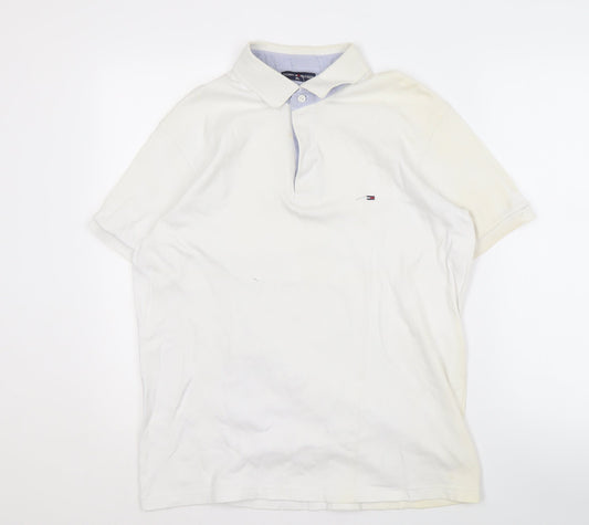 Tommy Hilfiger Men's White XL Polo Shirt