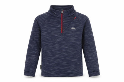 Front view of Trespass boys’ blue fleece pullover 5-6 years