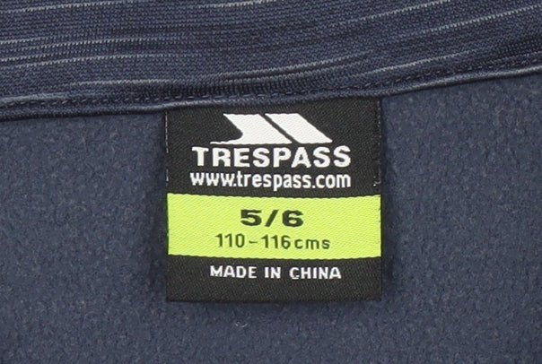 Trespass Boys Blue Fleece Pullover 5-6 Years