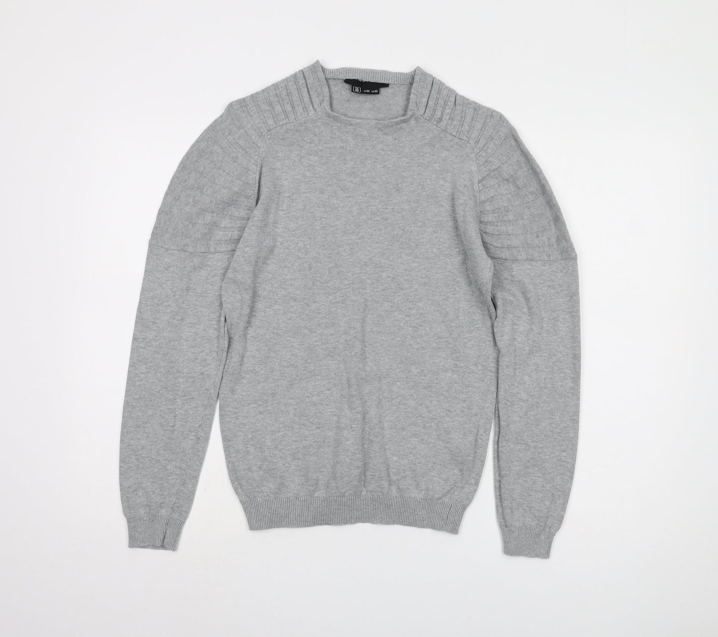 Firetrap Men's Grey Cotton Pullover Jumper XS