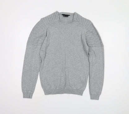 Firetrap Men's Grey Cotton Pullover Jumper XS