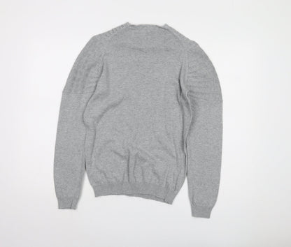 Firetrap Men's Grey Cotton Pullover Jumper XS