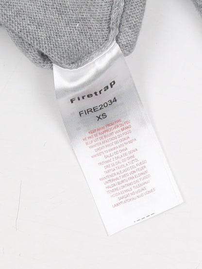 Firetrap Men's Grey Cotton Pullover Jumper XS