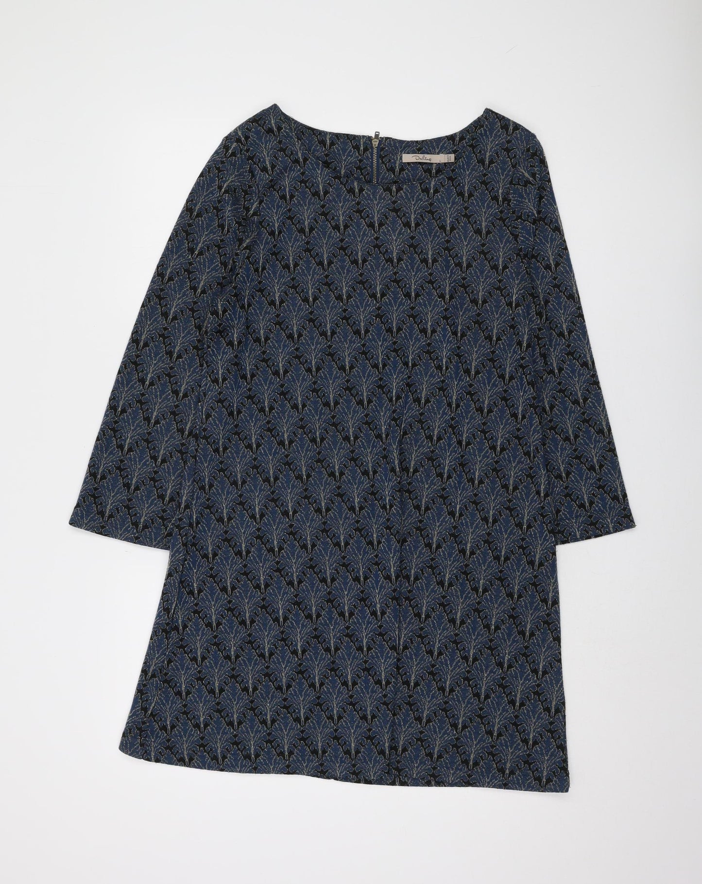 Darling Women's Blue Geometric Shift Dress L