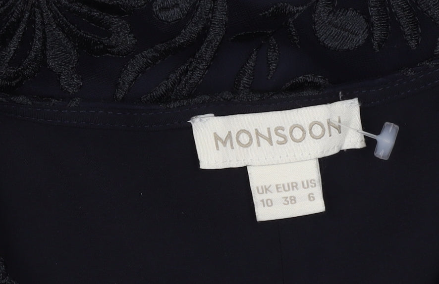 Womens UK Size 10 Monsoon Blue Basic Jacket