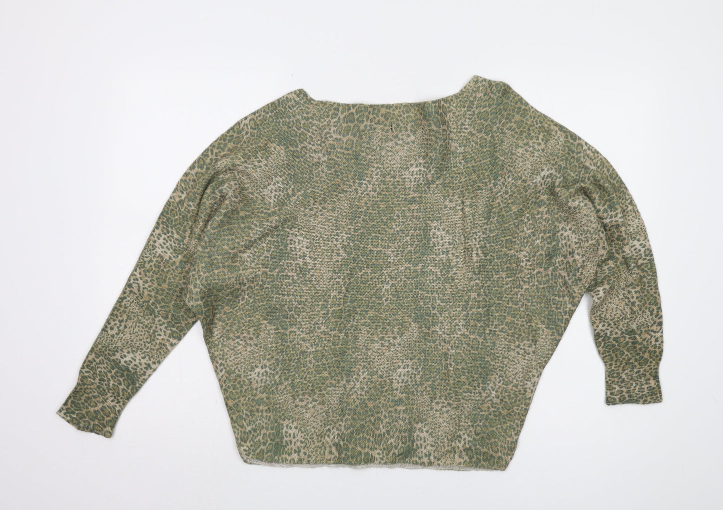 Collezioni Leonardo Women's Green Animal Print Jumper, S
