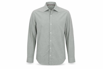 Front view of Alexandre of England Men's Green Check Shirt