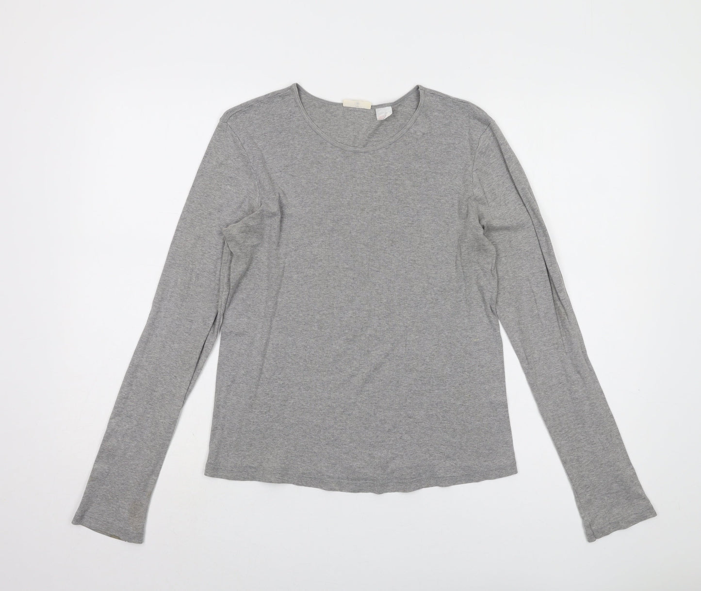 Calvin Klein Women's Grey Long Sleeve T-Shirt Size L