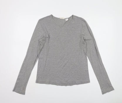 Calvin Klein Women's Grey Long Sleeve T-Shirt Size L