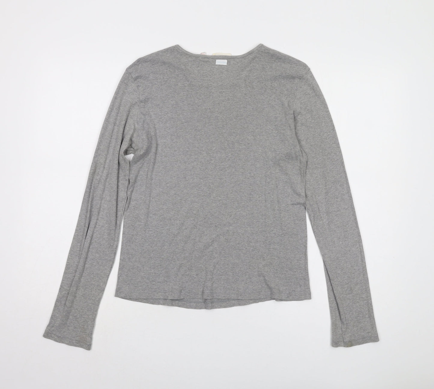 Calvin Klein Women's Grey Long Sleeve T-Shirt Size L