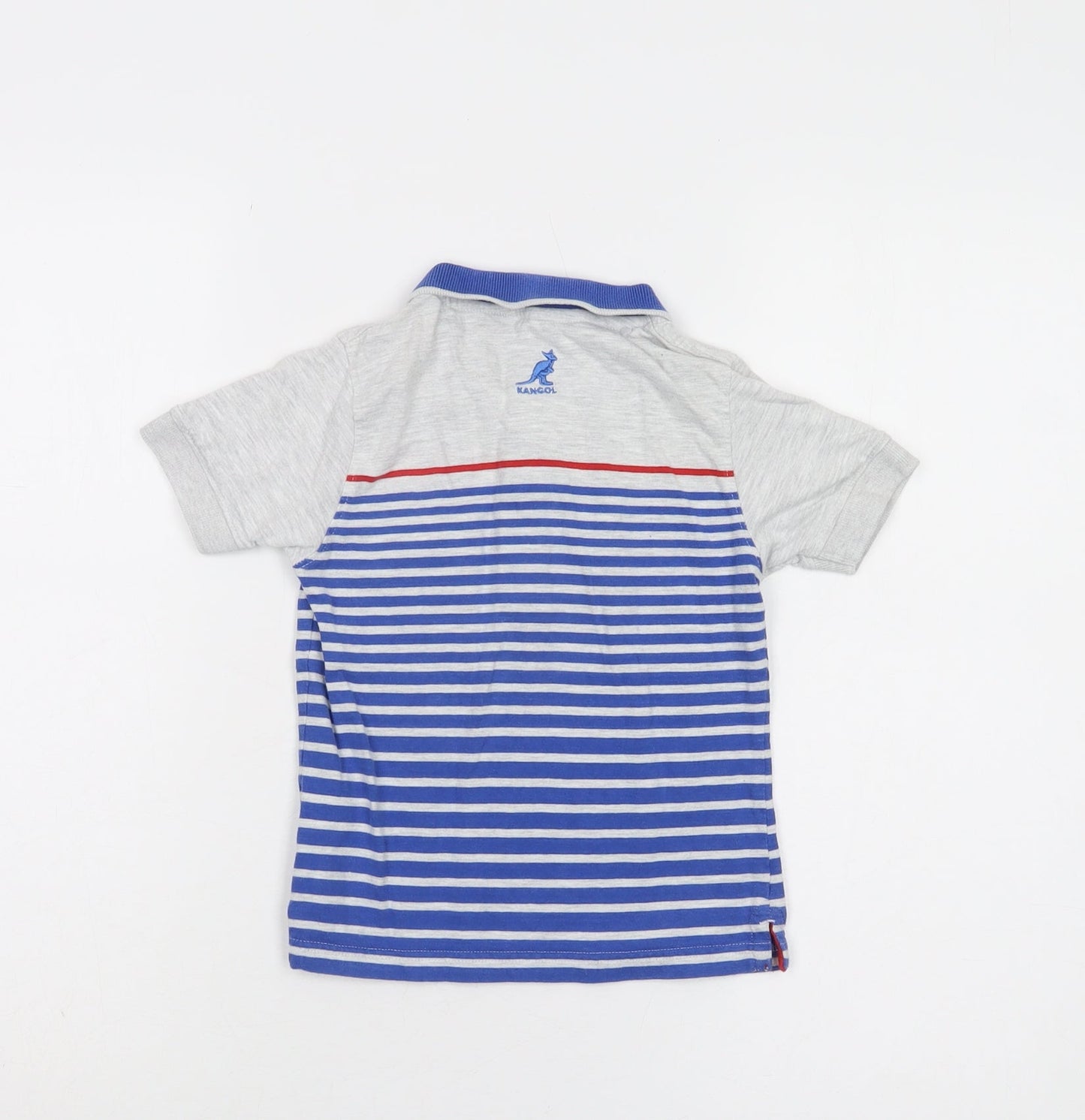 Kangol Boys Blue Striped Polo Shirt - 4-5 Years