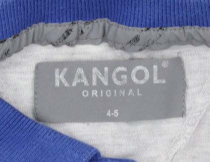Kangol Boys Blue Striped Polo Shirt - 4-5 Years