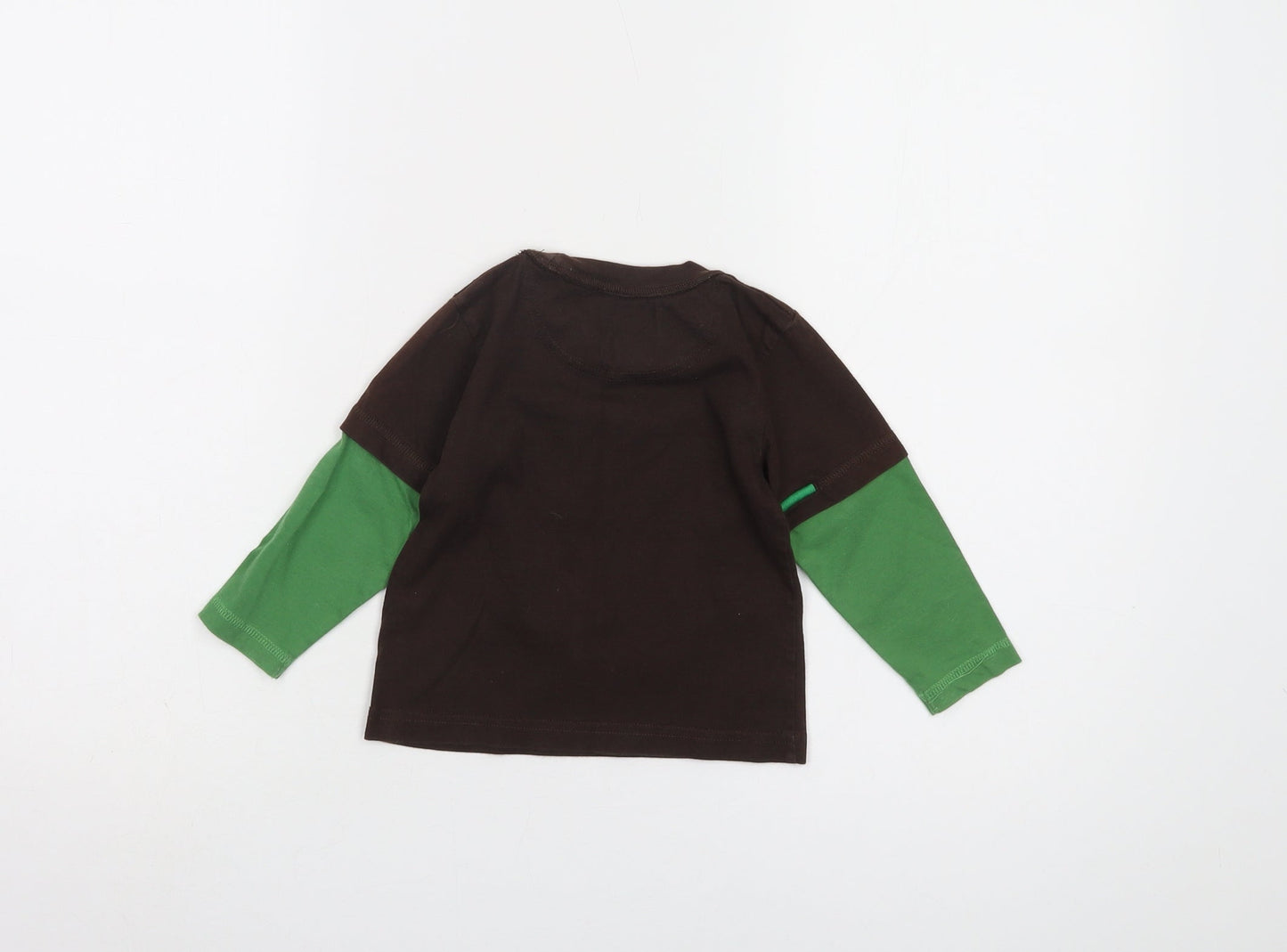 St George by Duffer Unisex Baby T-Shirt Brown/Green 12-18 Months