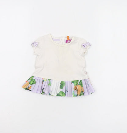 Ted Baker Girls Ivory Floral Blouse 36M Party Style