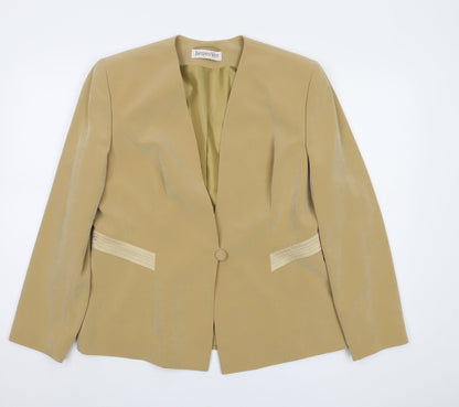 Jacques Vert Women's Beige Blazer Size 16 Lined