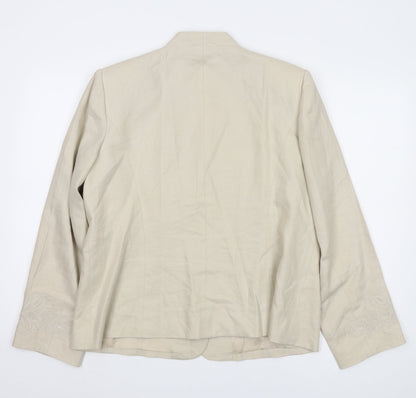 Windsmoor Women's Beige Linen Suit Jacket Size 16