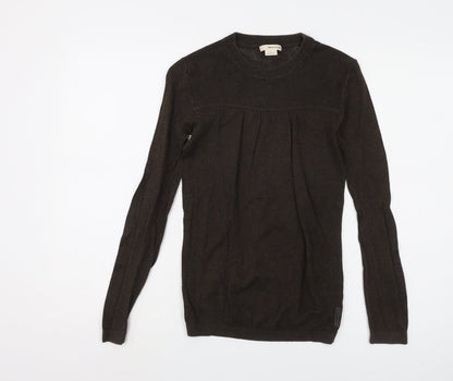 Womens UK Size S DKNY Jeans Brown Pullover Jumper
