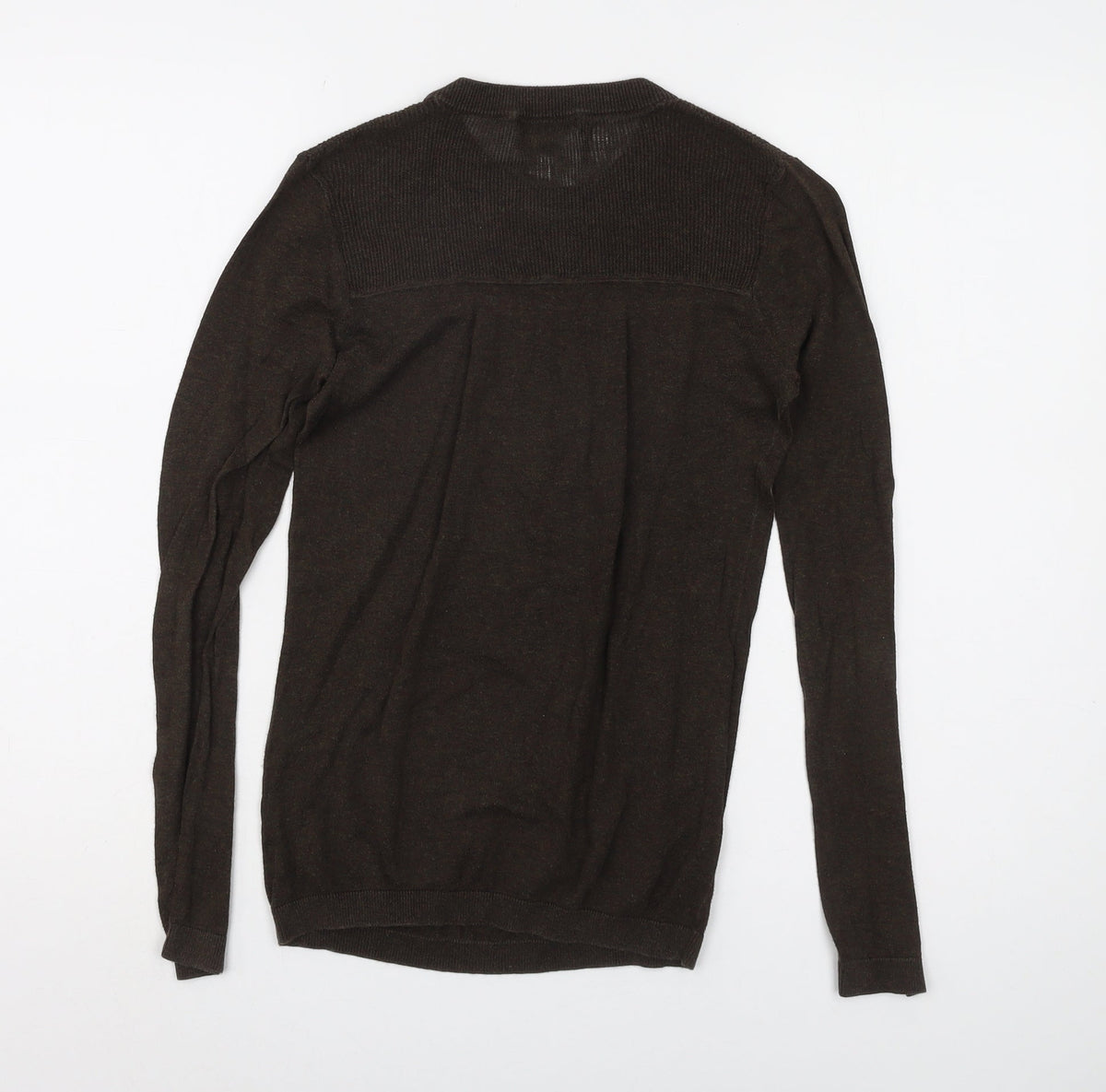 Womens UK Size S DKNY Jeans Brown Pullover Jumper