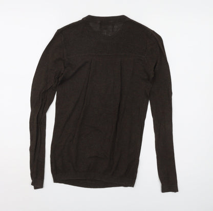 Womens UK Size S DKNY Jeans Brown Pullover Jumper