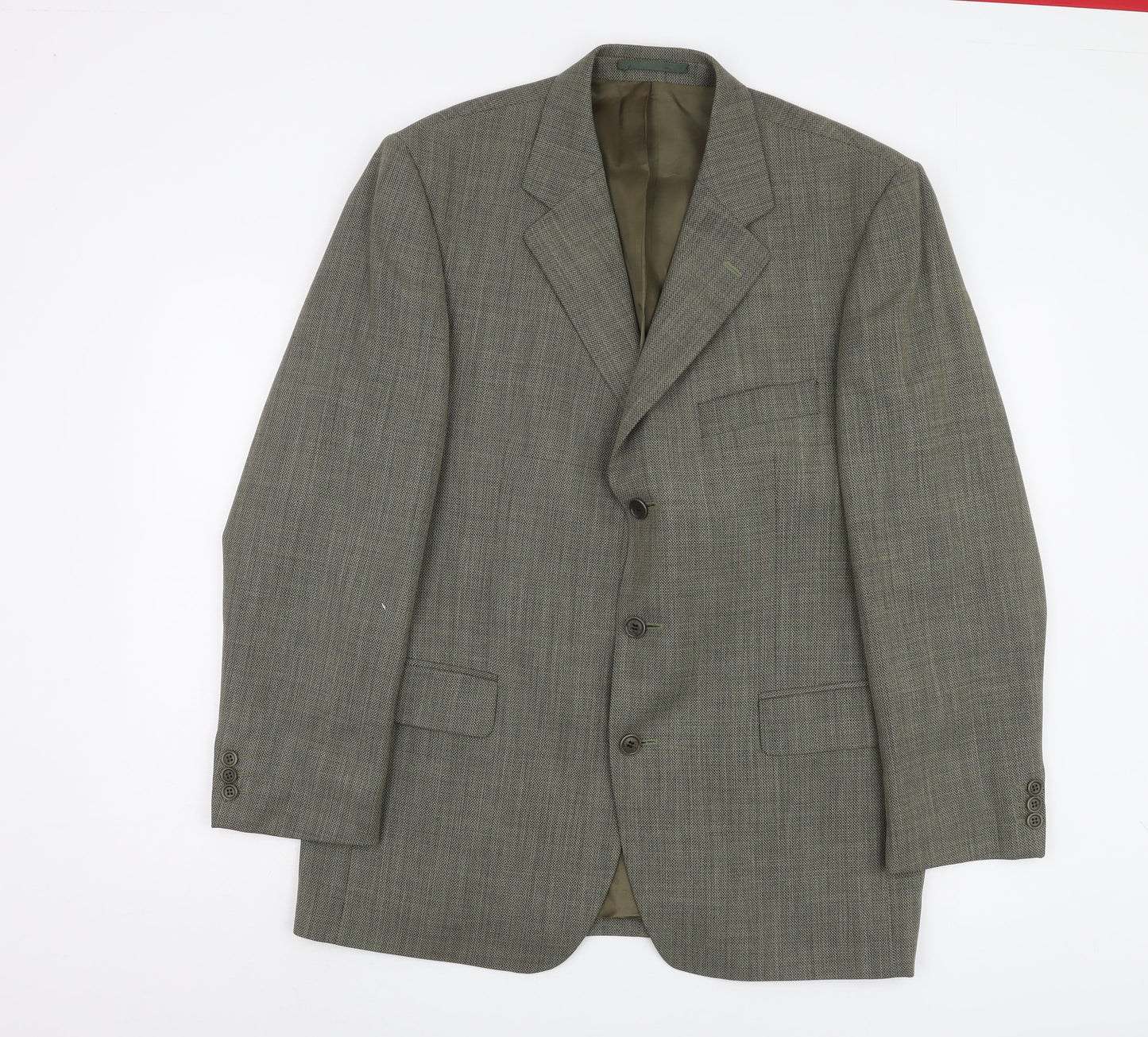 Magee Men's Grey Blazer 42R Check Tweed Classic Formal