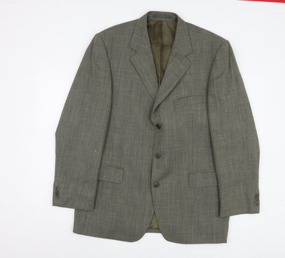 Magee Men's Grey Blazer 42R Check Tweed Classic Formal