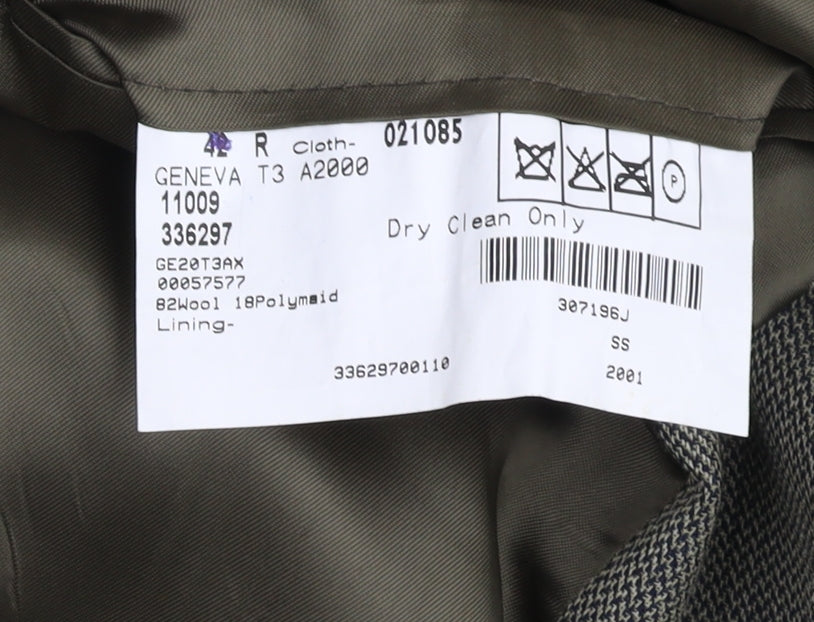 Magee Men's Grey Blazer 42R Check Tweed Classic Formal