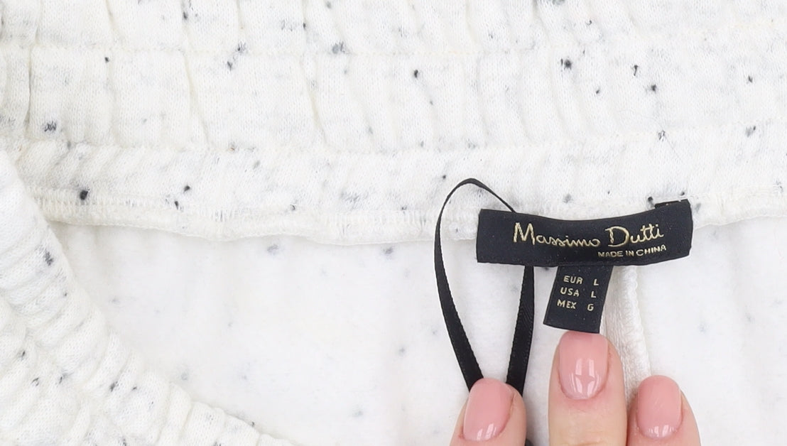 Massimo Dutti Women’s Ivory Midi Skirt, Size 12