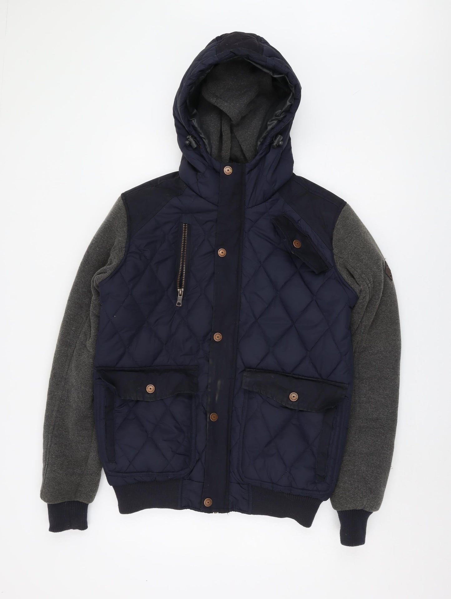 Mens UK Size M Twistedsoul Multicoloured Quilted Coat