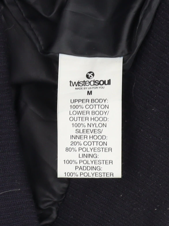 Mens UK Size M Twistedsoul Multicoloured Quilted Coat
