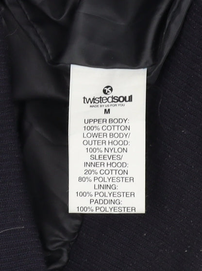 Mens UK Size M Twistedsoul Multicoloured Quilted Coat