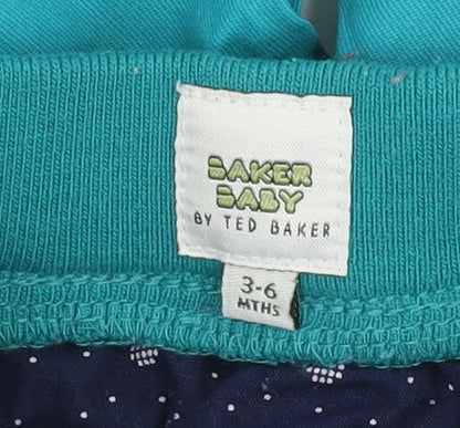 Baker by Ted Baker Blue Khakis 3-6 Months Unisex Cotton Trousers
