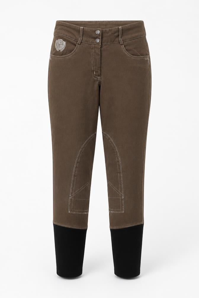 Womens UK Size 2XS DECATHLON Regular Fit Jogger Brown Trousers