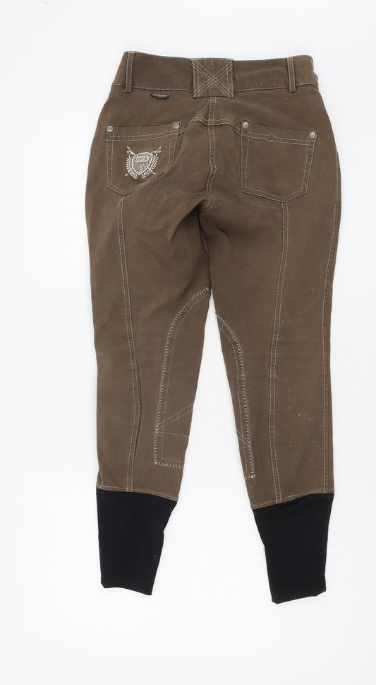 Womens UK Size 2XS DECATHLON Regular Fit Jogger Brown Trousers