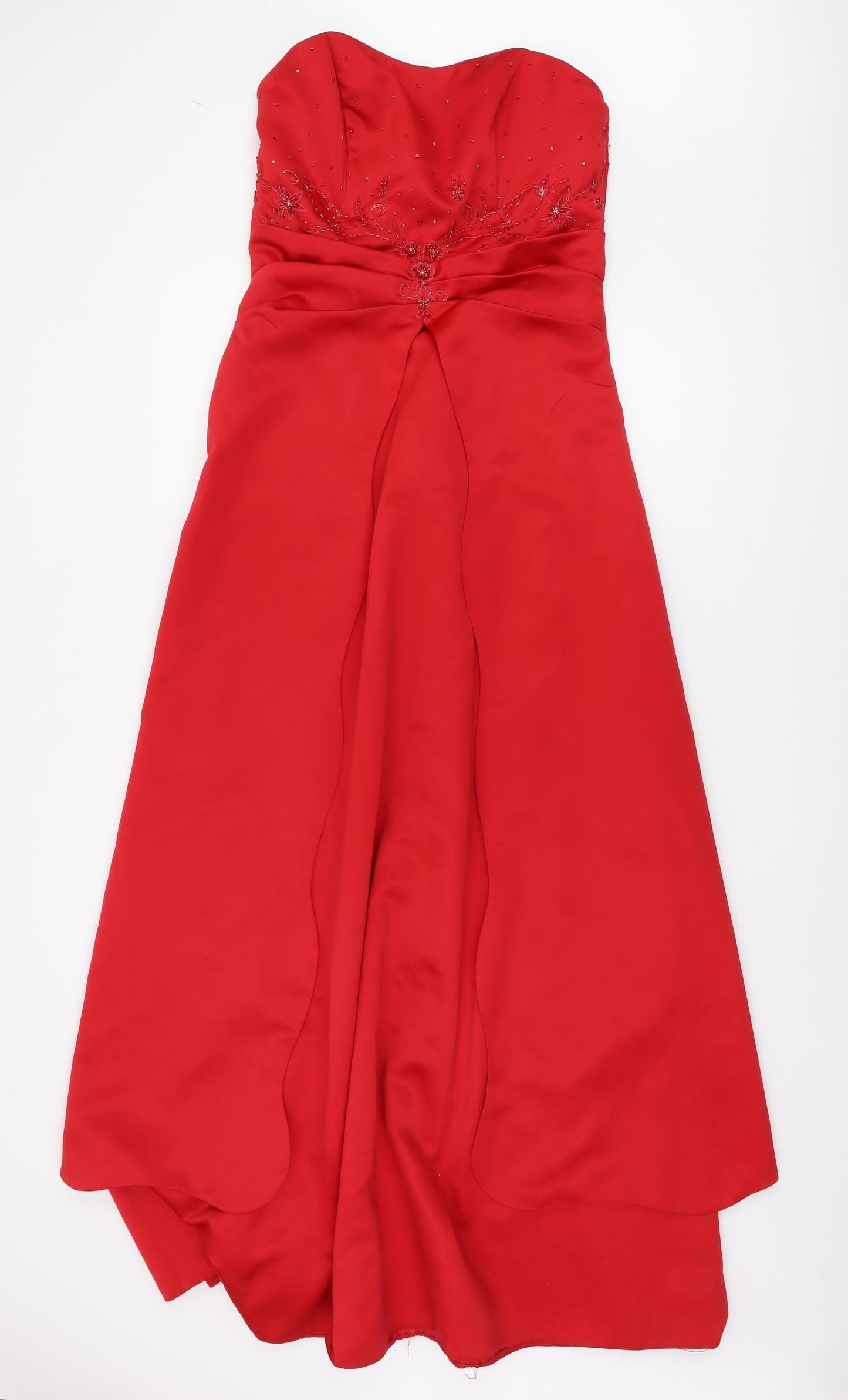 Raylia Designs Women's Red Formal Strapless Dress Size 14