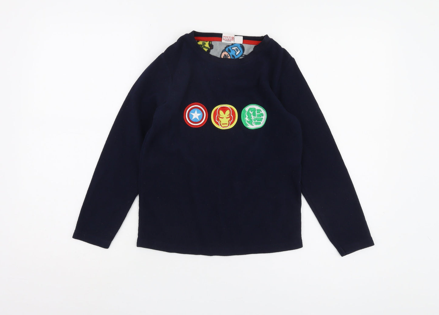 Marvel Boys Blue Superhero Pyjama Top 9-10 Years Fleece