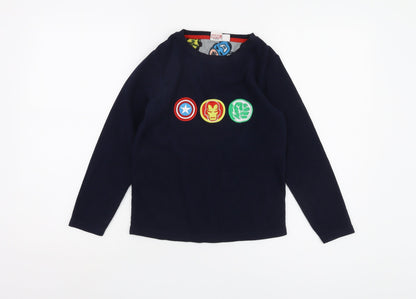 Marvel Boys Blue Superhero Pyjama Top 9-10 Years Fleece