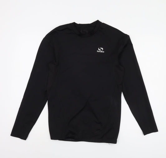 Sondico Men's Black Athletic Long Sleeve T-Shirt